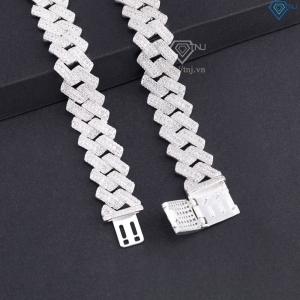 Lắc tay Cuban cao cấp đính đá phiên bản 14mm LTA0234