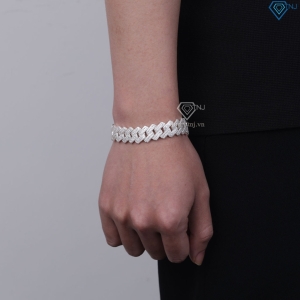 Lắc tay Cuban cao cấp đính đá phiên bản 14mm LTA0234