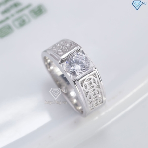 Nhẫn nam bạc kim tiền nhỏ xi mạ bạch kim NNA0879-XK