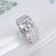 Nhẫn nam bạc kim tiền nhỏ xi mạ bạch kim NNA0879-XK
