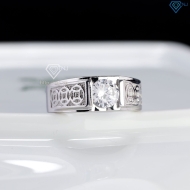 Nhẫn nam bạc kim tiền nhỏ xi mạ bạch kim NNA0879-XK