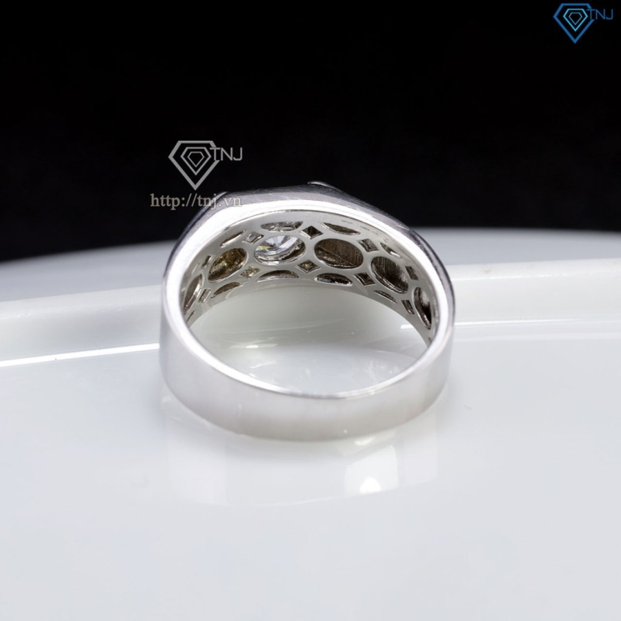 Nhẫn nam bạc kim tiền nhỏ xi mạ bạch kim NNA0879-XK