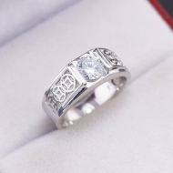 Nhẫn nam bạc kim tiền nhỏ xi mạ bạch kim NNA0879-XK