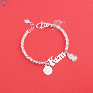 Lắc bạc cho bé khắc tên và con giáp theo yêu cầu LTT0213