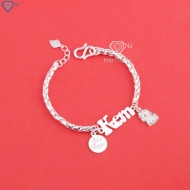 Lắc bạc cho bé khắc tên và con giáp theo yêu cầu LTT0213