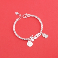 Lắc bạc cho bé khắc tên và con giáp theo yêu cầu LTT0213