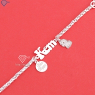 Lắc bạc cho bé khắc tên và con giáp theo yêu cầu LTT0213