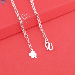 Lắc chân bạc cho bé hình con ngựa khắc tên LTT0214 - Trang Sức TNJ