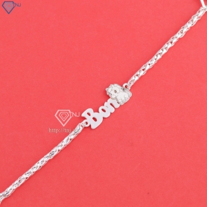 Lắc tay bạc cho bé khắc tên hình con ngựa LTT0215- Trang Sức TNJ