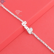 Lắc tay bạc cho bé khắc tên hình con ngựa LTT0215- Trang Sức TNJ