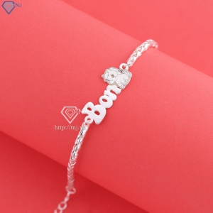 Lắc tay bạc cho bé khắc tên hình con ngựa LTT0215- Trang Sức TNJ