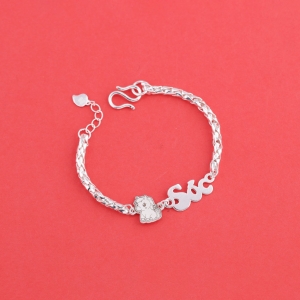 Lắc bạc cho bé khắc tên hình con ngựa LTT0216