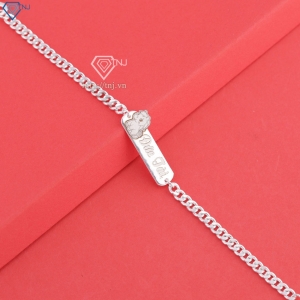 Lắc bạc cho bé khắc tên hình con ngựa đẹp LTT0218- Trang Sức TNJ