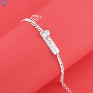 Lắc bạc cho bé khắc tên hình con ngựa đẹp LTT0218- Trang Sức TNJ