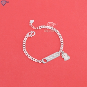 Lắc bạc cho bé khắc tên theo yêu cầu hình con ngựa LTT0219