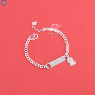 Lắc bạc cho bé khắc tên theo yêu cầu hình con ngựa LTT0219