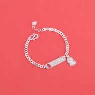 Lắc bạc cho bé khắc tên theo yêu cầu hình con ngựa LTT0219