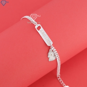 Lắc bạc cho bé khắc tên theo yêu cầu hình con ngựa LTT0219