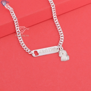 Lắc bạc cho bé khắc tên theo yêu cầu hình con ngựa LTT0219