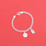 Lắc bạc cho bé dây mắt xích khắc tên hình con ngựa LTT0220