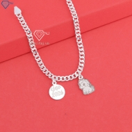 Lắc bạc cho bé dây mắt xích khắc tên hình con ngựa LTT0220