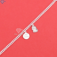 Lắc bạc cho bé dây mắt xích khắc tên hình con ngựa LTT0220