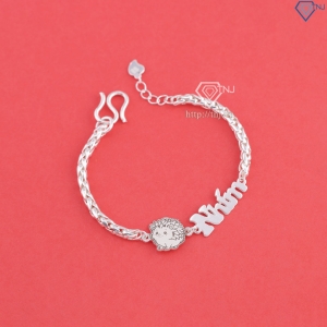 Lắc bạc cho bé khắc tên hình con nhím LTT0221 Trang Sức TNJ