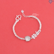 Lắc bạc cho bé khắc tên hình con nhím LTT0221 Trang Sức TNJ