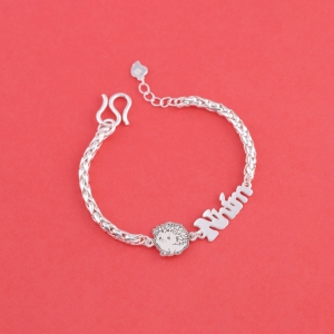 Lắc bạc cho bé khắc tên hình con nhím LTT0221