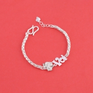 Lắc bạc cho bé trai khắc tên hình con voi LTT0222