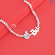 Lắc bạc cho bé gái khắc tên hình quả bơ LTT0223 - Trang Sức TNJ