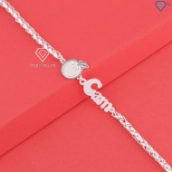 Lắc bạc cho bé khắc tên hình quả Cam LTT0225- Trang Sức TNJ