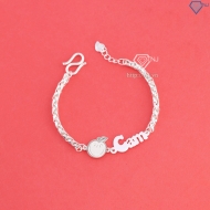 Lắc bạc cho bé khắc tên hình quả Cam LTT0225- Trang Sức TNJ