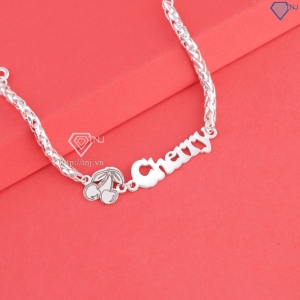 Lắc bạc cho bé khắc tên hình quả Cherry LTT0226 - Trang Sức TNJ