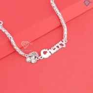 Lắc bạc cho bé khắc tên hình quả Cherry LTT0226 - Trang Sức TNJ