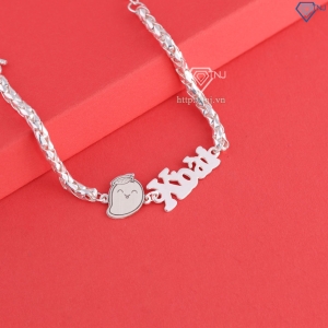 Lắc bạc cho bé khắc tên hình quả Xoài LTT0227 - Trang Sức TNJ
