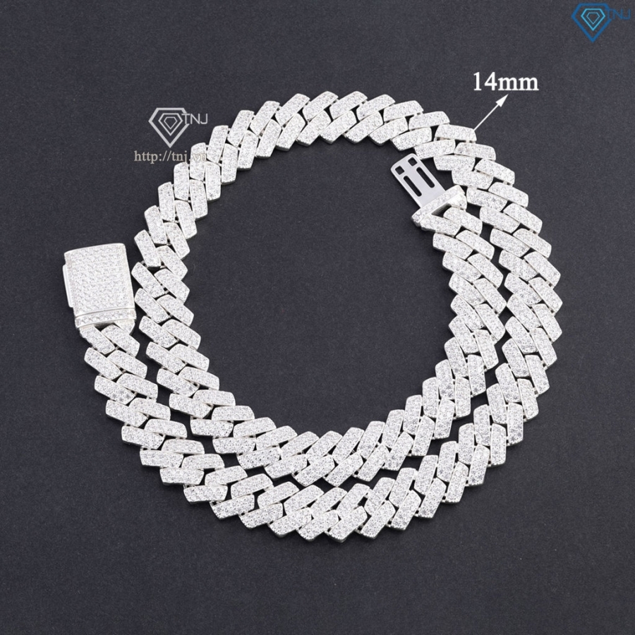 Vòng cổ Cuban đính đá cao cấp 14mm DCK0161 - Trang Sức TNJ