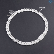 Vòng cổ Cuban đính đá cao cấp 14mm DCK0161 - Trang Sức TNJ