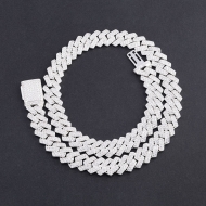 Vòng cổ Cuban đính đá cao cấp 14mm DCK0161