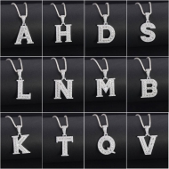 Dây chuyền bạc nam mặt chữ cái to theo yêu cầu DCA0206