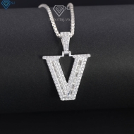 Dây chuyền bạc nam mặt chữ cái to theo yêu cầu DCA0206