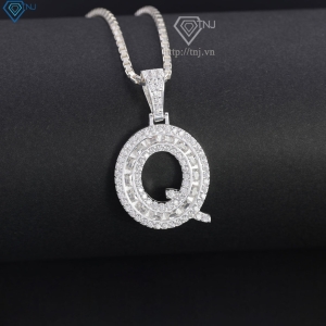 Dây chuyền bạc nam mặt chữ cái to theo yêu cầu DCA0206