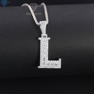 Dây chuyền bạc nam mặt chữ cái to theo yêu cầu DCA0206