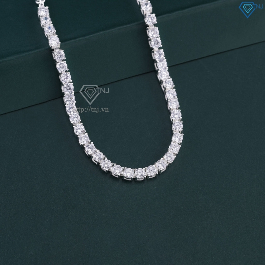 Lắc tay Tennis bạc cho nữ đính đá 3mm dây rút LTN0445 - Trang Sức TNJ