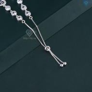Lắc tay bạc cho nữ hình trái tim chữ Love dây rút LTN0447