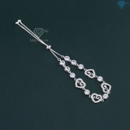 Lắc tay bạc cho nữ hình trái tim chữ Love dây rút LTN0447
