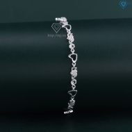 Lắc tay bạc cho nữ hình trái tim chữ Love dây rút LTN0448