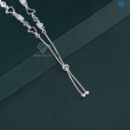 Lắc tay bạc cho nữ hình trái tim chữ Love dây rút LTN0448