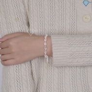 Lắc tay bạc cho nữ hình lập phương dây rút LTN0449 - Trang Sức TNJ