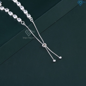 Lắc tay bạc cho nữ cỏ 4 lá may mắn đính đá dây rút LTN0451